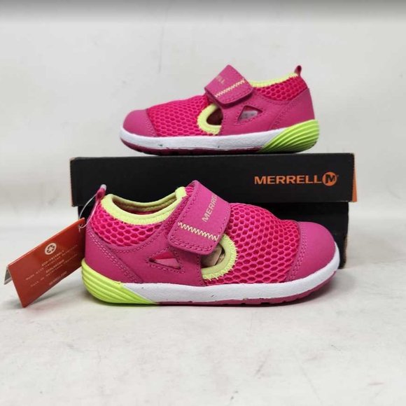 Merrell Shoes New Toddler Girls 75 Merrell Bare Steps H2 Pink Water